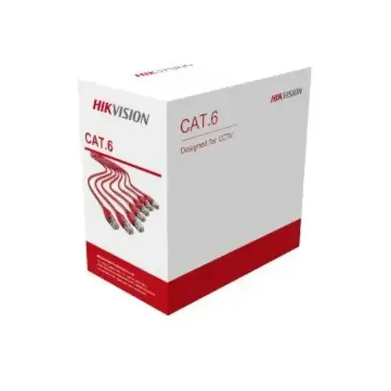 Cable UTP Cat 6 Gris Hikvision DS-1LN6U-G 305m 23AWG 100% Cobre