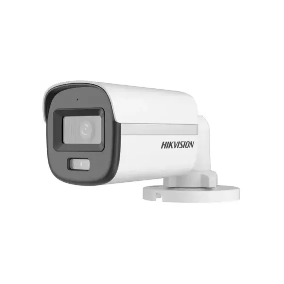 Cámara Turbo 1080p Minibala DS-2CE10DF0T-LFS - 24/7 Colorvu 20m 3d Dnr Dwdr Ip67 Luz Blanca Metalica Hikvision