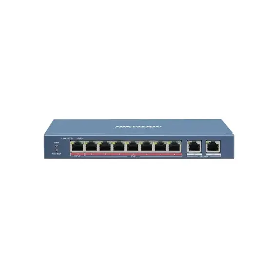 Switch POE Hikvision DS-3E0310HP-E 8 Port Fast Ethernet Unmanaged