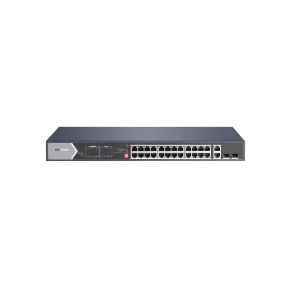 Switch Hikvision DS-3E0528HP-E, 24 Port Gigabit Unmanaged POE