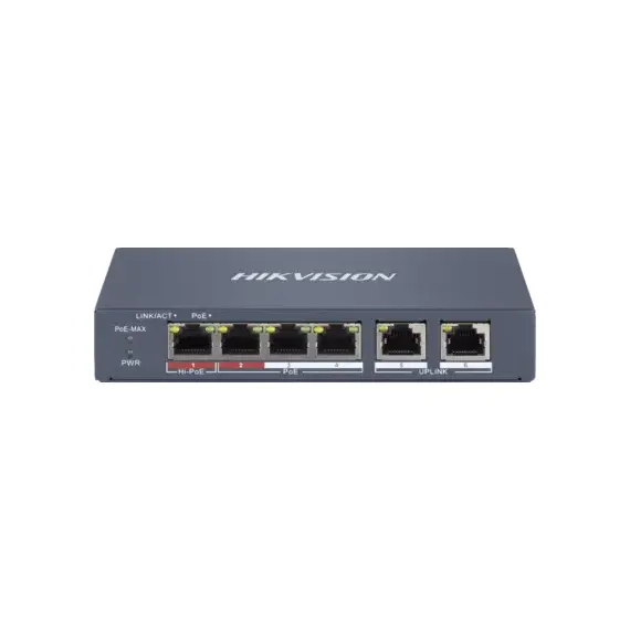 Switch Hikvision DS-3E1106HP-EI 4 Port Fast Ethernet Smart POE