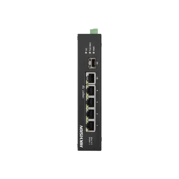 Switch Hikvision DS-3T0306HP-E/HS Unmanaged Harsh POE - Red y Transmisión