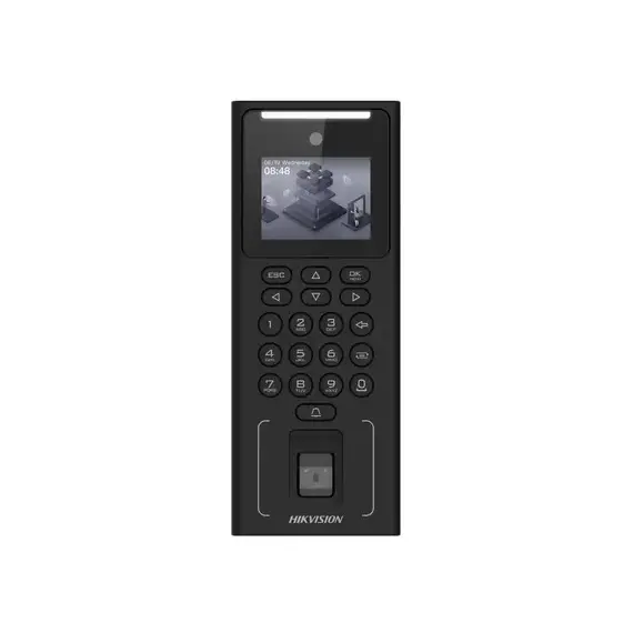 Terminal de Reconocimiento Facial Hikvision DS-K1T321MFWX con Pantalla Táctil LCD de 2.4 pulgadas y Cámara de 2MP