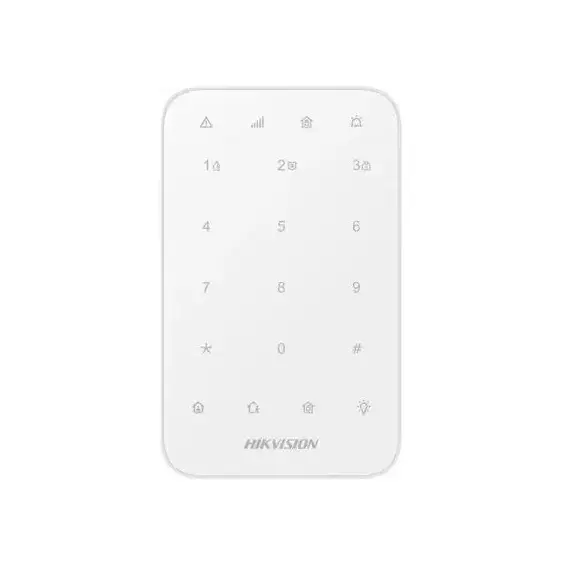 Teclado Inalambrico Compatible Con Paneles De Alarma Hikvision DS-PK1-E-WB